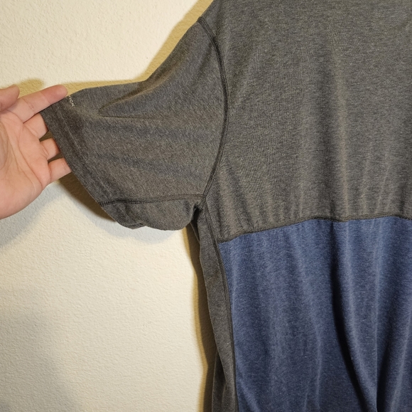 Columbia two-tone blue grey omni-wick tee shirt men's large - Picture 10 of 11